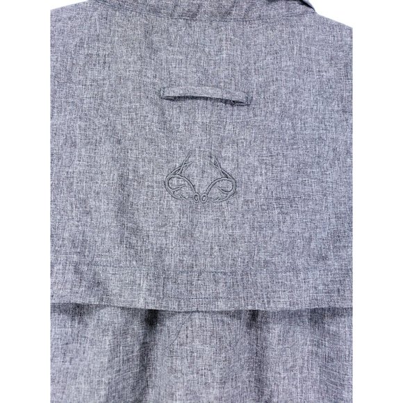 Realtree Vented Shirt Men's Size XXL Gray Short Sleeve - Picture 4 of 7